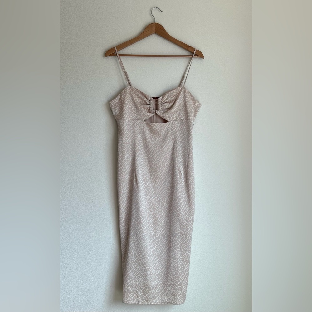 Slip dress with keyhole